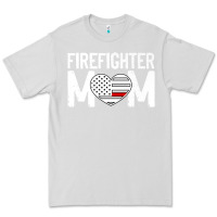 Dove Grey female firefighter mom thin red line flag firefighting premium Premium Tee - linhVisuals