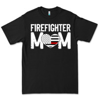Black female firefighter mom thin red line flag firefighting premium Premium Tee - linhVisuals