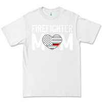White female firefighter mom thin red line flag firefighting premium Premium Tee - linhVisuals
