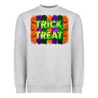 Heather Grey trick or treat brushstroke Heavyweight Sweatshirt - Jasminsmagicworld