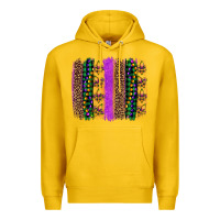 Lemon mardi gras fleur de lis and beads brush stroke Premium Hoodie - Artiststas