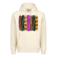 Sandshell mardi gras fleur de lis and beads brush stroke Premium Hoodie - Artiststas