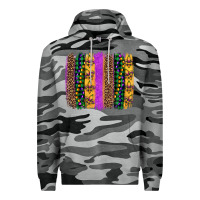 Slate Camo mardi gras fleur de lis and beads brush stroke Premium Hoodie - Artiststas
