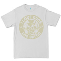 Dove Grey i love guns bacon pork pig funny gun Premium Tee - linhVisuals