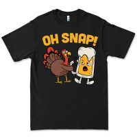 Black oh snap thanksgiving cute turkey day Premium Tee - linhVisuals