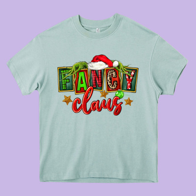 Christmas Fancy Claus Heavy Core Tee Designed By Fadigitalartstudio