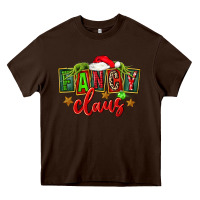 Chocolate Brown christmas fancy claus Heavy Core Tee - FaDigitalArtStudio