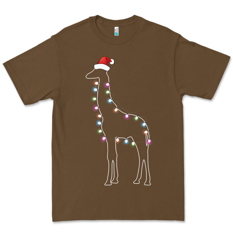 Santa Giraffe Christmas Color Led Premium Tee by linhVisuals | Teevron