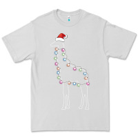 Dove Grey santa giraffe christmas color led Premium Tee - linhVisuals