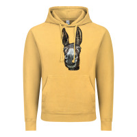 Vintage Mustard Donkey  Face Vintage Hoodie - LillyAllenDesigns