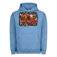 Pigment Pebble Blue all i want for christmas is a cow Urban Hoodie - RanaPortraitStore