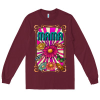 Burgundy mama Long Sleeve Tee - CowhideDigitalArt