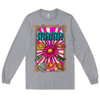 Heather Grey mama Long Sleeve Tee - CowhideDigitalArt