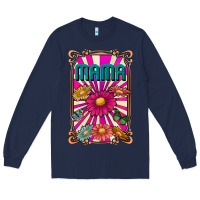 Navy mama Long Sleeve Tee - CowhideDigitalArt
