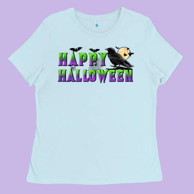 Happy Halloween Ladies Tee Designed By Bundleandbundleshop