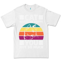 White Funny Cat Lover Sarcastic Cat Memes Premium Tee - linhVisuals