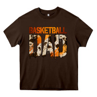 Chocolate Brown no background basketball dad Heavy Core Tee - Jasminsmagicworld