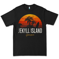 Black jekyll island beach georgia ga palms vacation surf sundown tank top Premium Tee - linhVisuals
