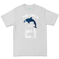 Dove Grey orca spirit animal killer whale ocean sea marine funny water raglan ba Premium Tee - linhVisuals