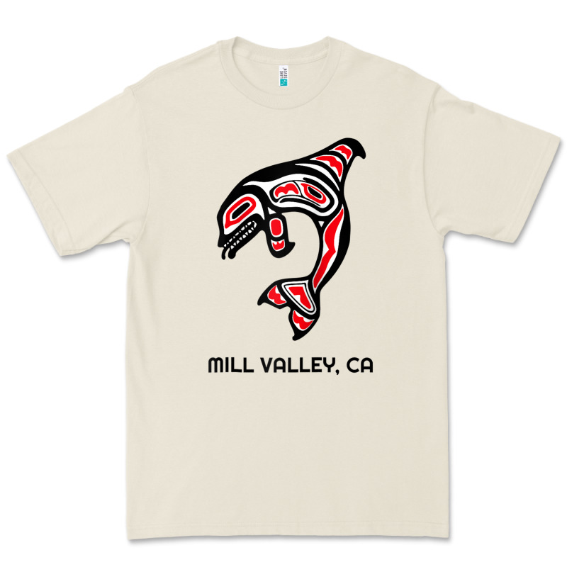 Mill Valley, California Native American Orca Killer Whale Raglan Baseb Premium Tee by linhVisuals | Teevron