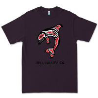 Plum mill valley, california native american orca killer whale raglan baseb Premium Tee - linhVisuals