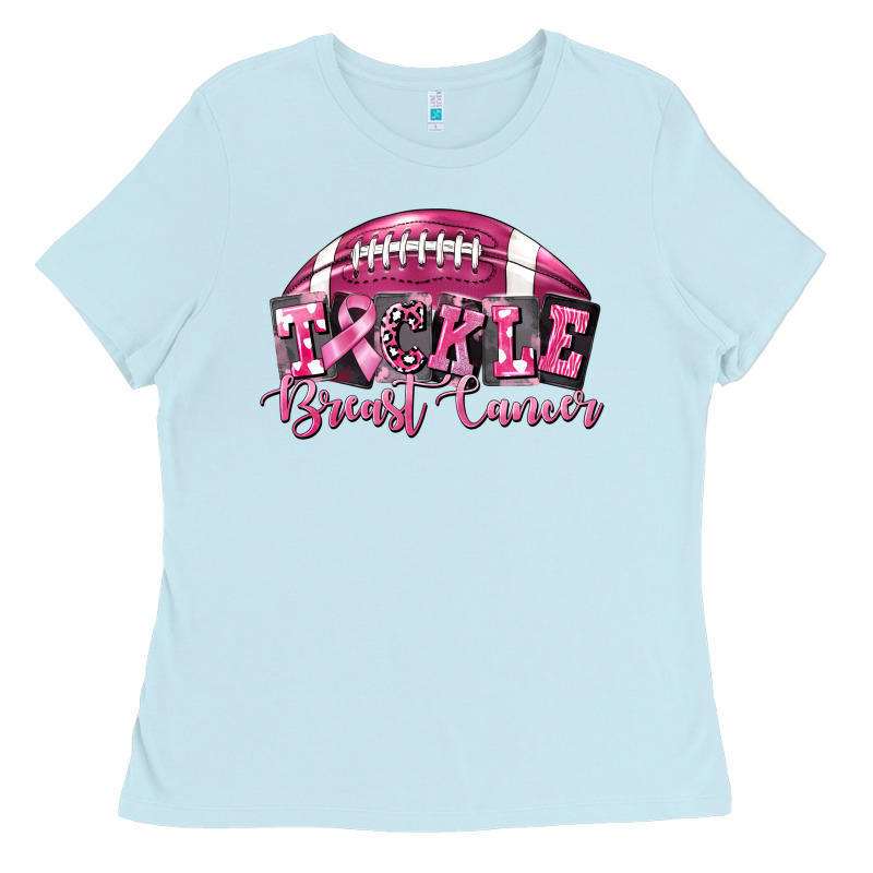 Tickle Breast Cancer Football Ladies Tee by FaDigitalArtStudio | Teevron