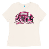 Bone Tickle Breast Cancer Football Ladies Tee - FaDigitalArtStudio