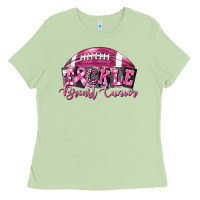 Matcha Tickle Breast Cancer Football Ladies Tee - FaDigitalArtStudio