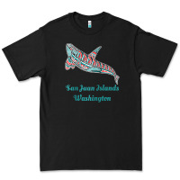 Black san juan islands upward orca killer whale native american raglan baseb Premium Tee - linhVisuals