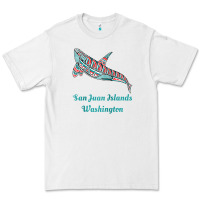 White san juan islands upward orca killer whale native american raglan baseb Premium Tee - linhVisuals