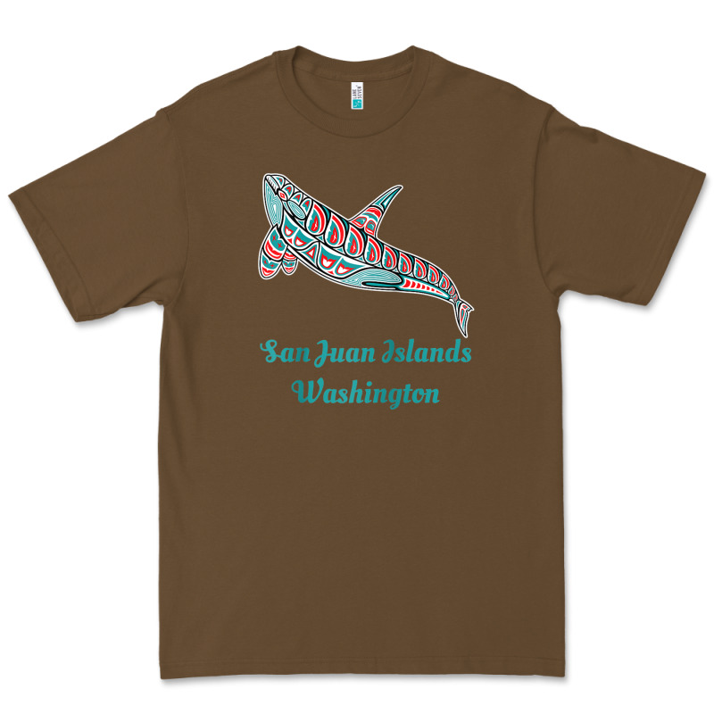 San Juan Islands Upward Orca Killer Whale Native American Raglan Baseb Premium Tee by linhVisuals | Teevron