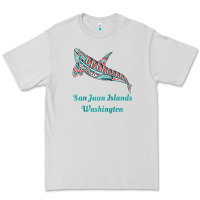 Dove Grey san juan islands upward orca killer whale native american raglan baseb Premium Tee - linhVisuals