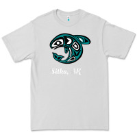 Dove Grey sitka alaska native american tribal orca killer whale raglan baseball Premium Tee - linhVisuals