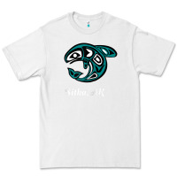 White sitka alaska native american tribal orca killer whale raglan baseball Premium Tee - linhVisuals