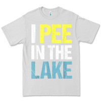 Dove Grey i pee in the lake funny summer vacation t shirt Premium Tee - linhVisuals