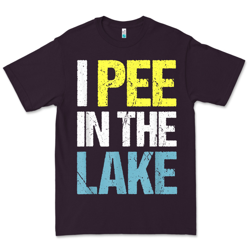 I Pee In The Lake Funny Summer Vacation T Shirt Premium Tee by linhVisuals | Teevron