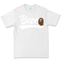 White bape text Premium Tee - linhVisuals