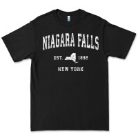 Black niagara falls new york ny vintage athletic sports design t shirt Premium Tee - linhVisuals