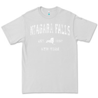 Dove Grey niagara falls new york ny vintage athletic sports design t shirt Premium Tee - linhVisuals