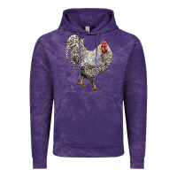 Cloud Purple dominique rooster Vintage Hoodie - LillyAllenDesigns