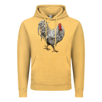 Vintage Mustard dominique rooster Vintage Hoodie - LillyAllenDesigns