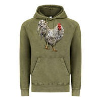 Vintage Olive dominique rooster Vintage Hoodie - LillyAllenDesigns