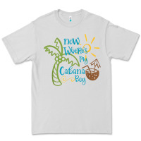 Dove Grey now where's my cabana boy, beach palm tree coconut t shirt Premium Tee - linhVisuals