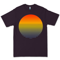 Plum retro sunset Premium Tee - linhVisuals