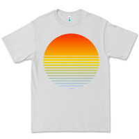 Dove Grey retro sunset Premium Tee - linhVisuals