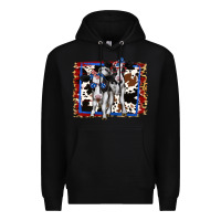 Black 4th of July Cows Holstein Cows Premium Hoodie - Jasminsmagicworld