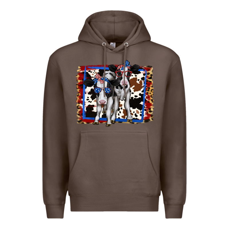 4th Of July Cows Holstein Cows Premium Hoodie by Jasminsmagicworld | Teevron