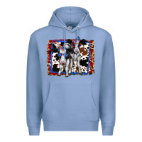 Colony Blue 4th of July Cows Holstein Cows Premium Hoodie - Jasminsmagicworld