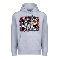 Heather Grey 4th of July Cows Holstein Cows Premium Hoodie - Jasminsmagicworld