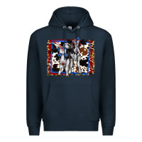 Navy 4th of July Cows Holstein Cows Premium Hoodie - Jasminsmagicworld